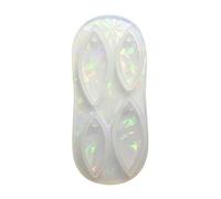 Keychain Silicone Resin Mold Holographic Leaf For Epoxy Casting For DIY Pendant Charms Jewelry Making Molds For Epoxy Casting Kit Molds With Holes For Uv-/