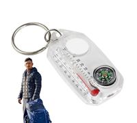 Keychains Bussola: ABS Compasso Portachiavi Termometri, Termometro Portachiavi Bussola Piccola Tasca Portachiavi Portachiavi Portachiavi Sopravvivenza All'aperto, Strumento Chiave Multifunzione Per
