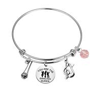 KEYCHIN Braccialetto con scritta in inglese "Mamma Broadway Theatre", regalo per i fan della serie "You Are The Dancing Queen" per i fan della musica e dei drammi, Grande, Acciaio inossidabile,