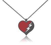 KEYCHIN Collana con simbolo del cuore rosso Jay & Mal Fans Gifts Queen OfHeart Jewelry Evil Queen Merchandise, Large, Acciaio inossidabile, Acciaio inossidabile