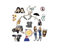 KEYCHIN Luke's Diner Bracciale Lorelai e Rory Fan Regali Luke's Diner Jewelry, Large, rame, metallo resistente, Argento