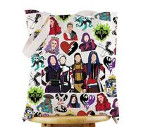 KEYCHIN Mal & Evie Tote Bag Jay & Carlos & Jane Fan Gift Audrey & Ben Inspired Borsa a tracolla Villain Movie Merch, Cattivo Tb