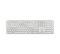 Keychron B6 Pro Tastiera wireless ultrasottile, QMK a grandezza naturale con tastierino numerico, 2,4 GHz/Bluetooth 5.2/USB, batteria a lunga durata, compatibile con Mac Windows Linux - Bianco