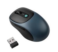 Keychron BM24 - Mouse senza fili, 2400 DPI, clic silenziosi, 2,4 GHz/Bluetooth 5.2/cablato con pulsanti programmabili, batteria a lunga durata per PC portatile PC/Mac/Windows - grigio siderale