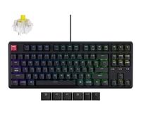 Keychron C3 Pro TKL - Tastiera meccanica cablata all'80%, frequenza di polling 8K, programmabile QMK/VIA, sostituibile a caldo, tasti retroilluminati RGB, switch Super Banana, per Windows/Mac