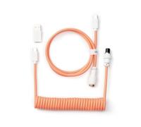Keychron Coiled Aviator Cable - Cavo a spirale per tastiera meccanica, colore: rosa, arancione