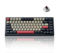 Keychron J2 Tastiera meccanica wireless, 2,4 GHz, Bluetooth QMK 75% Layout RGB, interruttore sostituibile a caldo, compatibile con Mac Windows Linux, keycap PBT non shine-through per gaming, blu scuro