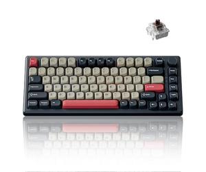 Keychron J2 Tastiera meccanica wireless, 2,4 GHz, Bluetooth QMK 75% Layout RGB, interruttore sostituibile a caldo, compatibile con Mac Windows Linux, keycap PBT non shine-through per gaming, blu scuro