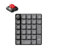 Keychron K0 Max - Tastierino numerico wireless a basso profilo, programmabile QMK/VIA, interruttore rosso hot-swap, retroilluminazione RGB, 2,4 GHz e Bluetooth 5.3, frequenza di polling 1000 Hz, con