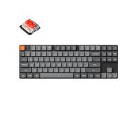 Keychron K1 Max Tastiera Meccanica Custom ultrasottile QMK/VIA Bluetooth wireless/cablata USB, 2.4 GHz Hot Swappable TKL Layout, RGB-LED, Gaming Tastiera con Low-Profile Gateron Red Switch