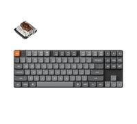 Keychron K1 Max Tastiera Meccanica Custom ultrasottile QMK/VIA Bluetooth wireless/cablata USB, 2.4 GHz Hot Swappable TKL Layout, RGB-LED, Gaming Tastiera con Low-Profile Gateron Brown Switch