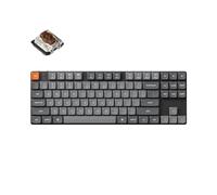 Keychron K1 Max Tastiera Meccanica Custom ultrasottile QMK/VIA Bluetooth wireless/cablata USB, 2.4 GHz Hot Swappable TKL Layout, RGB-LED, Gaming Tastiera con Low-Profile Gateron Brown Switch