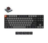 Keychron K1 Version 6 Tastiera meccanica wireless, Bluetooth/USB-C, RGB, Hot-swap, QMK/VIA Macro programmabili, PBT Keycaps, Per Mac Windows, Gateron 2.0 Brown Switch
