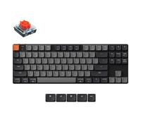 Keychron K1 Version 6 Tastiera meccanica wireless, Bluetooth/USB-C, RGB, Hot-swap, QMK/VIA Macro programmabili, PBT Keycaps, Per Mac Windows, Gateron 2.0 Red Switch