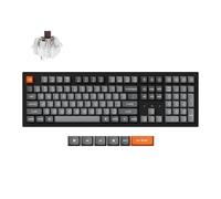 Keychron K10 MAX RGB Tastiera meccanica wireless sostituibile a caldo - 2,4 GHz/Bluetooth/USB-C, interruttore marrone, telaio in plastica ABS, design full size (108 tasti), nero