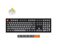 Keychron K10 MAX Tastiera meccanica wireless, 2,4 GHz/Bluetooth/USB-C, LED bianco, QMK/VIA, Macro programmabili, PBT Keycaps, Per Mac Windows, Super Banana Switch