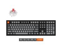 Keychron K10 MAX Tastiera meccanica wireless, 2,4 GHz/Bluetooth/USB-C, RGB, QMK/VIA, Macro programmabili, Hot-swap, PBT Keycaps, Per Mac Windows, Super Red Switch