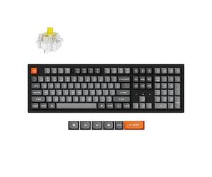 Keychron K10 MAX Tastiera meccanica wireless, 2,4 GHz/Bluetooth/USB-C, RGB, QMK/VIA, Macro programmabili, Hot-swap, PBT Keycaps, Per Mac Windows, Super Banana Switch