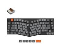 Keychron K15 MAX Tastiera meccanica wireless, 2,4 GHz/Bluetooth/USB-C, LED Bianco, QMK/VIA, Macro programmabili, PBT Keycaps, Per Mac Windows, Super Brown Switch