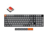 Keychron K17 MAX Tastiera meccanica wireless, 2,4 GHz/Bluetooth/USB-C, RGB, Hot-swap, QMK/VIA, Macro programmabili, PBT Keycaps, Per Mac Windows, Gateron Red Switch