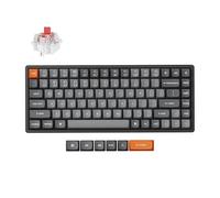 Keychron K2 MAX Tastiera meccanica wireless, 2,4 GHz/Bluetooth/USB-C, RGB, Hot-swap, QMK/VIA, Telaio in Alluminio, Macro programmabili, PBT Keycaps, Per Mac Windows, Super Red Switch