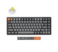 Keychron K2 MAX Tastiera meccanica wireless, 2,4 GHz/Bluetooth/USB-C, RGB, Hot-swap, QMK/VIA, Telaio in Alluminio, Macro programmabili, PBT Keycaps, Per Mac Windows, Super Banana Switch