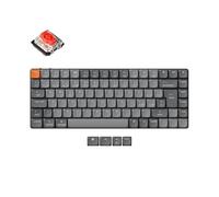 Keychron K3 Max - Tastiera meccanica low-profile 75% QWERTY italiano, keycaps PBT double-shot, switch Gateron Red hot-swap, wireless 2.4 GHz/Bluetooth 5.1, retroilluminazione RGB, QMK/VIA