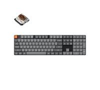 Keychron K5 Max Tastiera Meccanica ultra-sottile senza fili, programmabile QMK/VIA, 3 modalità Bluetooth/2,4 GHz/Cavo con LED bianco, Low Profile Gateron Brown Switch, copritasti in PBT