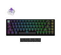 Keychron K6 HE Rapid Trigger Wireless Custom Tastiera Meccanica con Effetto Hall Gateron Doppio Interruttore Magnetico 2,4 GHz QMK Bluetooth 5.2 RGB Compatibile con Mac Windows