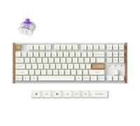Keychron K8 HE - Tastiera meccanica ANSI con innesco rapido, QMK, Bluetooth, wireless, con interruttore magnetico Gateron a doppia rotaia, retroilluminata RGB, per Mac Windows, telaio in legno, colore