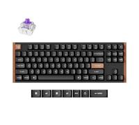 Keychron K8 HE - Tastiera meccanica ANSI con innesco rapido, QMK, Bluetooth, wireless, con interruttore magnetico Gateron a doppia rotaia, retroilluminata RGB, per Mac Windows, telaio in legno, colore