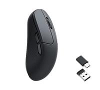 Keychron M3 Mini Mouse Ottico Senza Fili Bluetooth 5.1/2.4 GHz/Wired Gaming Mouse, Sensore PixArt 3395 Programmabile fino a 26.000 DPI/650 IPS, Leggero Ergonomico per Windows Mac Linux - Nero