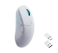 Keychron M3 Mouse Gaming Wireless 1000 Hz Polling Rate - Sensore PixArt fino a 26.000 DPI, Tri-Mode (2.4G/Bluetooth/USB-C), Ultra-Leggero, Tasti Programmabili, Bianco