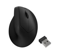 Keychron M5 Mouse Wireless Ergonomico, 8000 Hz Polling Rate, 2,4 GHz/Bluetooth 5.3/Cavo, PixArt 3950, 30.000 dpi, Ergonomico, con pulsante macro programmabile per Windows PC/Mac (nero)