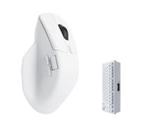 Keychron M6 4000 Hz Mouse ottico senza fili Bluetooth 5.1/2.4 GHz/USB, leggero 78g, programmabile, sensore PixArt 3395 con fino a 26K DPI/ 650 IPS per Windows Mac Linux - Bianco