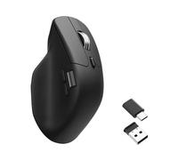 Keychron M6 Mouse da gioco silenzioso senza fili, polling 1000Hz, Bluetooth 5.1/2.4GHz/Wired, sensore ottico PixArt 3395 fino a 26.000 DPI, leggero 78 g, programmabile, per Windows/Mac/Linux, nero