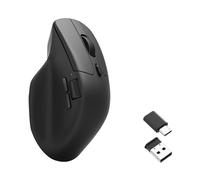 Keychron M6 Wireless Bluetooth/2.4 GHz/mouse ottico cablato, 4000 Hz, peso leggero 78 g, sensore PixArt 3395 programmabile, 26 K, DPI/650 IPS, per Windows Mac Linux (nero)