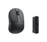 Keychron Mouse senza fili M4 PixArt 3395 con tasto macro programmabile 26.000 DPI, 4000Hz 2.4GHz Bluetooth 5.1, 35g, design ergonomico ultra leggero, nero
