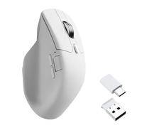 Keychron Mouse wireless M6 1K completamente silenzioso, 2,4 GHz/Bluetooth 5.1/Wired, sensore PixArt 3311, pulsanti programmabili, pulsante di scorrimento laterale, fino a 12.000 DPI/750 IPS leggero