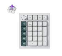 Keychron Q0 HE - Tastierino numerico magnetico wireless, 2,4 GHz/Bluetooth 5.1/Wired QMK, tastiera numerica sostituibile a caldo RGB con interruttore magnetico Gateron per laptop, Mac, Windows Linux
