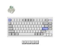 Keychron Q1 HE cablata 8000 Hz TMR tastiera magnetica, grilletto rapido interruttore lime ultra veloce tastiera hot swap, layout 75% alluminio, RGB personalizzato per Mac Windows Linux - bianco