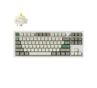 Keychron Q3 Max Tastiera Meccanica Senza Fili, Completa in Alluminio, Bluetooth 2,4 GHz, Layout QMK TKL, LED RGB, Hot-swappable Gateron Banana Switch con Mac Windows Linux - Bianco