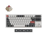 Keychron Q3 Tastiera Meccanica Ultra Wireless 8000 HZ Polling Rate, 80% TKL 2.4 GHz/Bluetooth 5.3/Wired Hot-Swap Alluminio Personalizzato RGB Gaming ZMK per Mac/Windows/Linux-Bianco