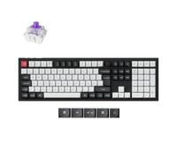 Keychron Q6 HE Tastiera da gioco magnetica con layout DE-ISO, alloggiamento in alluminio full-size - 0,1 mm RT precisione Gateron Dual Rail interruttore 2,4 G/Bluetooth/USB-C RGB hot-swap (nero)