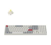 Keychron Q6 Max QMK/LUANCHER Tastiera meccanica wireless Bluetooth/2,4 GHz/USB-C, con cavo, manopola programmabile a grandezza naturale, retroilluminata RGB, interruttore a banana Gateron Hot-Swap per