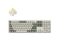 Keychron Q6 Max QMK/VIA Tastiera Meccanica Cablata Bluetooth Wireless /2.4 GHz/USB-C, Manopola programmabile RGB LED Hot-Swappable Gateron Banana Switch per Mac Windows Linux - Bianco