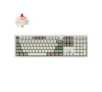 Keychron Q6 Max QMK/VIA Tastiera Meccanica Cablata Bluetooth Wireless /2.4 GHz/USB-C, Manopola programmabile RGB LED Hot-Swappable Gateron Red Switch per Mac Windows Linux - Bianco