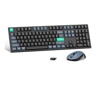 Keychron Silent B36 - Tastiera wireless e mouse BM25, 2,4 GHz/Bluetooth 5.2/wireless, a grandezza intera, mouse compatto per MacOS/Windows/Linux
