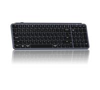 Keychron Tastiera Bluetooth B2 Pro ultra sottile, 2,4 GHz, senza fili e cablata, layout 96%, lanciatore programmabile con tastiera numerica compatibile per Mac, Windows, Linux, grigio siderale