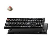 Keychron Tastiera meccanica wireless V6 Ultra 8K, 8000 Hz, interruttore rosso sostituibile a caldo, retroilluminazione RGB, tasti PBT, 2,4 GHz/Bluetooth/cablata, QMK/VIA, per Windows macOS Linux, nero